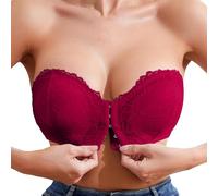 Générique Soutien Gorge Bandeau sans Complexe Soutif Dos Nu Grande Taille Armature Scotch Poitrine Femme Invisible Soutien-Gorge Anti-Dérapant Forte Bretelle Transparente Bustier Dos-Nu Push Up