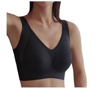 Générique Soutien-Gorge Confort : Soutien Ajustable,Conception légère,adapté à Tous Les Niveaux de Forme Physique,idéal pour Les Cours de Yoga,Disponible en Plusieurs Couleurs et Tailles.(Black,3XL)