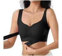 Générique Soutien-Gorge Dentelle sans Armature Femme Confortable Et Sexy sans Baleines Modèle Demi Cup Et Liftant pour Un Usage Occasionnel Et Un Style Européen(Black, XL)