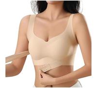 Générique Soutien-Gorge Dentelle sans Armature Femme Confortable Et Sexy sans Baleines Modèle Demi Cup Et Liftant pour Un Usage Occasionnel Et Un Style Européen(Khaki, XL)