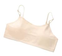 Générique Soutien-Gorge d'entraînement sans Couture pour Filles, Coton Brassiere sans Armature, Réglable Haut à Bretelles et Coussinets Amovible pour Fille 8 à 14 Ans