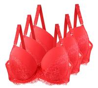 Générique Soutien Gorge en Dentelle pour Femmes, Couverture Complète Brassière, Soutien Gorgé à Armatures, Lingerie Rembourrés, sous Vêtements de Couleur Unie, Bralettes Douces Rous Les Jours
