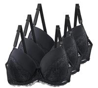 Générique Soutien Gorge en Dentelle pour Femmes, Couverture Complète Brassière, Soutien Gorgé à Armatures, Lingerie Rembourrés, sous Vêtements de Couleur Unie, Bralettes Douces Rous Les Jours