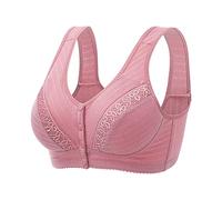 Générique Soutien Gorge Femme Blanc - Womens No Steel Ring Front Close Bra T Back Plus Size Soutien-Gorge sans Doublure sans Couture pour Buste