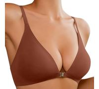 Générique Soutien Gorge Fermeture Devant pour Femmes Soutien-Gorge À Encolure en V sans Armature Soutien Gorge Non Rembourré Sport Maintien Extreme À Larges Bretelles De Maintien Souple