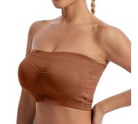 Générique Soutien Gorge Grande Taille Bandeau sans Complexe Brassiere Femme Dos Nu Dos-Nu Top Intégré Invisible Soutiens-Gorge Bustier Crop Brasier Noir Bretelle Scotch Poitrine