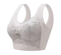 Générique Soutien Gorge Les Femmes Ont rassemblé Un Beau Gilet de Poitrine enveloppé de Dentelle dans Le Dos sans Anneau en Acier Coupe Fixe pour collecter des Seins auxiliaires(L)