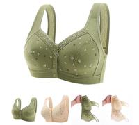 Générique soutien gorge post mastectomie ouverture devant,Soutien Gorge fermeture devant Sans Armature Brassiere Post Operatoire Cancer Du Sein Soutien-Gorge Push-Up Quotidien (Green, 44)