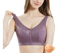 Générique Soutien-Gorge Post-opératoire avec Doublure Silicone Respirante Design Confortable spécialement conçu pour Usage Quotidien et récupération Cancer Sein après (Purple, 40)