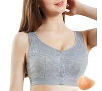Générique Soutien-Gorge Post-opératoire avec Doublure Silicone Respirante Design Confortable spécialement conçu pour Usage Quotidien et récupération Cancer Sein après (Grey, 36)
