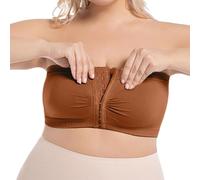 Générique Soutien Gorge sans Armature Grande Taille Fermeture Devant, Soutien Gorge Bandeau sans Bretelles, Brassière Femme Quotidien pour Sommeil, Yoga Et Tous Les Jours