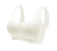 Générique Soutien Gorge sans Armature Push Up Brassière Femme Sport Confortable Soutien-Gorge pour Quotidien Yoga (Blanc, XL)