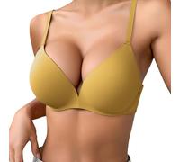 Générique Soutien Gorge sans Armature Soutien-Gorge Confortable à Couverture complète pour Un Usage Quotidien,idéal pour associer Un t-Shirt et Toutes Les Saisons,Soutien (Yellow,38)