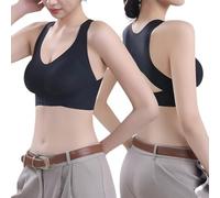 Générique Soutien-gorge sans armatures pour femme - Gros seins - Maintien fort - Correction de posture - Fermeture avant - Contre la graisse du dos - Pour une posture droite - Portable au quotidien
