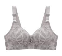 Générique Soutien Gorge sans Complexe Femmes Couverture complète Tasse lumière rembourrée Armatures t-Shirt Soutien-Gorge Push Up Confort Quotidien Essentiel Soutien(Grey,36)