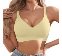 Générique Soutien-Gorge sans Coutures en Gel de gelée pour Un Confort Optimal sans Armatures, brassière, Maintien Doux Quotidien (Yellow, L)