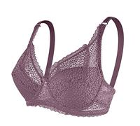 Générique Soutien Gorge Sensation Fraîche Sexy Fin sans Agrafes Type Unitaire Dentelle sans Armature pour Femme Ajustable Grand Buste Minimisant Européen Arum sans Complexe
