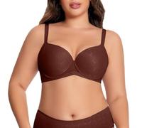 Générique Soutien Gorge Sport - Ensemble Bikini Grande Taille pour Femme Soutien-Gorge Couvrant Confortable et Respirant Haut et Bas de Bikini à Maintien élevé (Coffee F)