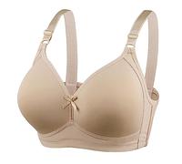 Générique Soutiens-Gorge Femme Push Up - Nuevo Sujetador Grande y cómodo Para Mujer Copa D Estilo Sin anillo de Sujetador Sexy de reunión (Khaki 42)