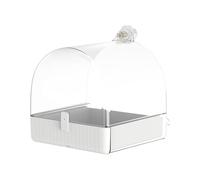 Générique Space Saving Pet Bowl, Bird Bath Tub, Parrot Shower Bath Feeder, Cage Water Container, Bird Shower Station for Lovebirds Macaws Sparrow Parakeet Budgies Garden Yard Balcony Patio Lawn
