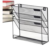 Générique Space-Saving Wall File Holder - Durable Iron Document Organizer & Mail Rack, Multifunctional Folder Holder For Desk & Stationery | Convenient Time-Saving Storage Solution, 32.5x10.5x32cm