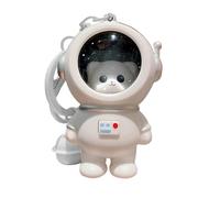 Générique Spacemans Light Up Bear Keychain, Cute Astronaut Pendant for School Bags, Portable Cell Phone Ornament, Glowing Animal Key Chain, Stylish Bag Decor