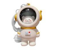Générique Spacemans Light Up Bear Keychain, Cute Astronaut Pendant for School Bags, Portable Cell Phone Ornament, Glowing Animal Key Chain, Stylish Bag Decor