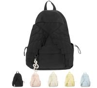 Générique Spacious Angel Wing Backpack,Cutecore Coquette Wing Themed Travel Daypack with Zipper,Fun Kawaii Large Capacity Nylon Bag ，Black