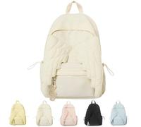Générique Spacious Angel Wing Backpack,Cutecore Coquette Wing Themed Travel Daypack with Zipper,Fun Kawaii Large Capacity Nylon Bag ，Beige