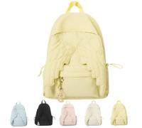 Générique Spacious Angel Wing Backpack,Cutecore Coquette Wing Themed Travel Daypack with Zipper,Fun Kawaii Large Capacity Nylon Bag ，Light Yellow