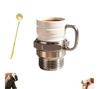 Générique Spark Plug Mug, Ceramic Coffee Cup for Car Lovers, Novelty Mechanical Style Cup, Engine Spark Plug Design, Creative Sparkplug Coffee Mug for Gearheads, Collectors (1pcs)