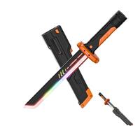 Générique Sparkblade Sword.Master Sword, 17.3 inch Spark Blade Swords with Multicolor LED Lights and Sound Effects, Type-C Charging, Anime Collectible Cosplay Prop for Halloween Costume (Orange)