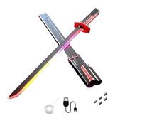 Générique Sparkblade Sword.Master Sword, Fake Katana with Smoke,Katana Fake Swords with LED Light and Spray,for Cosplay, Halloween, and Display (Blazing Red)