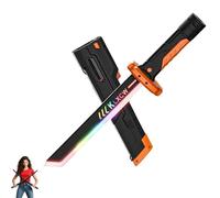 Générique Sparkblade Sword.Master Sword, Fake Katana with Smoke, Swords Toys with LED Light and Sound, for Cosplay, Halloween, and Display (Orange)