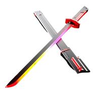 Générique Sparkblade Sword,Spark Blade Sword with Smoke Sparking Light up Swords,7-Color LED Lighting Effects, Sound Feedback,for Cosplay, Halloween, and Display (Red)