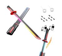 Générique Sparkblade Sword with Sparks, Sparkblade Sword Flash, with Spray System and Gradient Light, Multicolor LED Lights, for Cosplay, Halloween, and Display (Red)