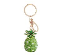 Générique Sparkling Rhinestone Charm | Pineapple Rhinestone Keychain | Key Holder, Bag Pendant, Purse Charm, Car Cell Phone Decor Ornament