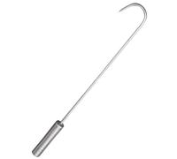 Générique Spatule à Viande en Acier Inoxydable 8 Mm Manche Long Antimagnetique, Crochet Robuste pour Rôtir, Retourneur de Barbecue Polyvalent pour Viande, Poisson et Légumes, Ustensile