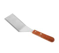 Générique Spatule Cuisine en Acier Inoxydable Multifonction Manche en Bois, Grosse Surface pour Steak et Hamburger, Ustensile de Cuisson Pratique, Accessoire pour Barbecue et Plancha, 1