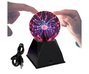 Générique Sphère Plasma USB - Lampe Réactive Au Son De 20 Cm, Boule Lumineuse Électrostatique, Écran Tactile | Boule Rechargeable Pour Et Adultes, Décoration De Bureau, Jouet Scientifique, Nouveauté