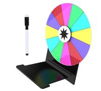 Générique Spin Wheel for Prizes, 12 inch Tabletop Roulette Board with 12 Slots, Turntable Spinner Game with Dry Erase Marker, Great for Corporate Events Trade Shows Family Night Fun