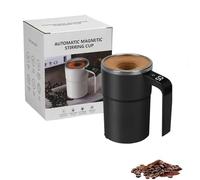 Générique Spinbrew Mug- Self-Stirring Magnetic Coffee Cup with Temp Display, 12.85 Fl Oz, Safe & Food-Grade, Easy to Clean, Rechargeable Stirring Mug, for Coffee, Milk (Black)