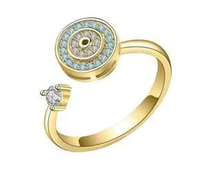 Générique Spinner Rings Femme - Bague Fidget exquise, petite bague portable, zircon réglable, aide en cuivre, cadeau de vacances, compagnon adulte | Amants copines filles