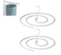 Générique Spiral Drying Rack, Stainless Steel Spiral Dryin Mount Laundry, Spirals Sheet Hanger for Drying with Hook, Space Saving for Bedspreads Coverlets Mattresses Sofa Covers (Two White)