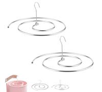 Générique Spiral Drying Rack, Stainless Steel Spiral Drying Rack, Versatile Laundry Hanger, Space Saving Metal Stand for Home & Outdoors- Dries Sheets Duvets Quilts Bedspreads (Silver*2)