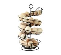 Générique Spiral Egg Holder - Metal Wire Rack | Large Capacity Egg Dispenser | Modern Chicken Eggs Display, Counter Storage For Eggs, Fruit, Seasoning, Practical Kitchen Storage Solution