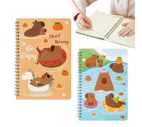 Générique Spiral Notebooks, A5 School Work Notebooks, 2-Piece Capybara-Themed Stationary with 8.27x1.97x1.18 Inches Size, Diary Planner for Writing, Sketching, Meeting Note-Taking, Scrapbooking
