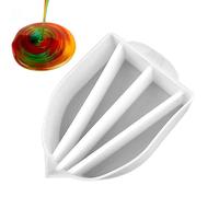 Générique Split Cups - Gobelets Silicone 4 Canaux pour Art Fluide,Accessoire Réutilisable Pour Art À La Résine Moulage Et Dessin