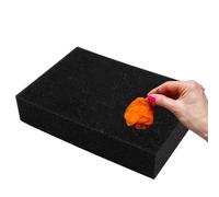 Générique Sponge Needle Felting Pad - Wool Rectangle Mat | Black High Weave Sponge Needle Pad for Knitting Wool Tool, Large 16x16x5cm Small 16x11x3.5cm, Supplies for Home Dorm