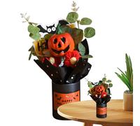 Générique Spooky Pumpkin Tabletop Bouquet | Halloween Artificial Pumpkin Bouquet,Seasonal Atmosphere, Indoor Centre Display,Fake Flowers Picks Ornaments, for Home, Party, Table Decor